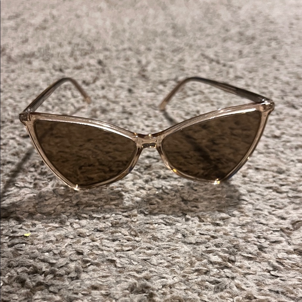 Saint Laurent Women's Sunglasses - Clear Nude Frames & Brown Lens - Picture 4 of 10